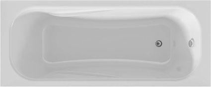Акриловая ванна 1MarKa Classic A Стандарт 1+ 150x70 см, пристенная, белая, на ножках, с экраном, со сливом-переливом, прямоугольная, объем 132 л.