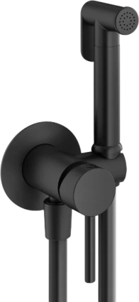 Гигиенический душ Plumberia Selection Ixo XO2000NO матовый черный штанга 16.7 см, шланг пластиковый 125 см