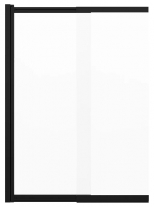 Шторка на ванну Azario Merrit 100х140 цвет профиля черный AZ-NF6122 1000 BLACK стекло прозрачное
