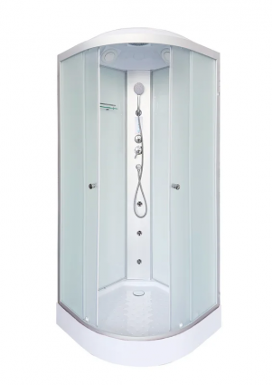 Душевая кабина DTO LM 901GM+EL, с гидромассажем, подсветкой, четверть круга, c крышей