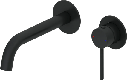 Смеситель для раковины Wonzon & Woghand WW-88869017-MB черный матовый, С ВНУТРЕННЕЙ ЧАСТЬЮ, однорычажный, длина излива 19.5 см