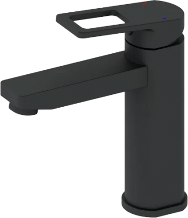 Смеситель для раковины Wonzon & Woghand WW-88139010-MB черный матовый однорычажный, длина излива 12.2 см