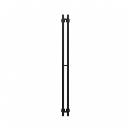 Полотенцесушитель электрический Grota Corsa K N RAL9005 EL, 10х150, с крючками, матовый черный, I-образный