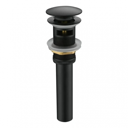 Донный клапан Click/clack для раковины с переливом Maretti AC19P11560, черный