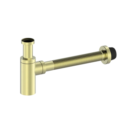 Сифон для раковины Wonzon & Woghand WW-88SS101-BG, брашированное золото, выпуск боковой