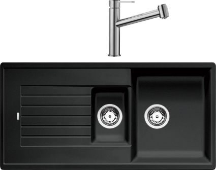 Комплект Мойка Blanco Zia 6S 514748 антрацит + Смеситель Ambis-S 523119 матовая, прямоугольная