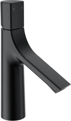 Смеситель для раковины Wonzon & Woghand WW-H010-MB черный матовый однорычажный, длина излива 11.1 см