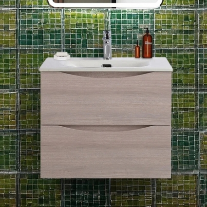 Тумба под раковину BelBagno Marino-cer-n 60 подвесная, rovere grigio, матовая, с ящиками