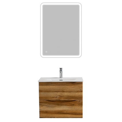 Мебель для ванной комнаты BelBagno Marino-cer-mini 60, подвесная, rovere rustico, матовая, с ящиками