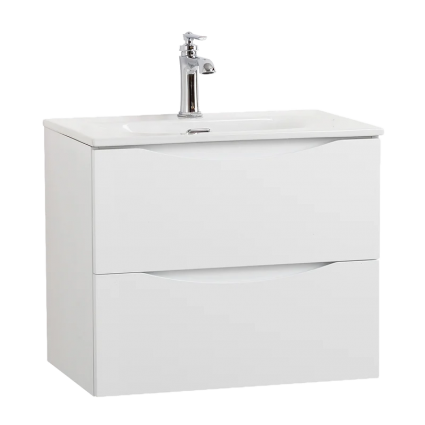 Тумба под раковину BelBagno Marino-cer-mini 60 подвесная, bianco lucido, глянцевая, с ящиками
