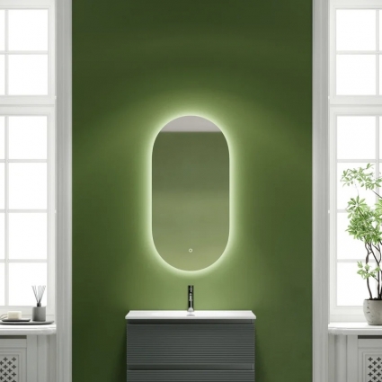 Зеркало Sancos Oval 55 с фоновой подсветкой