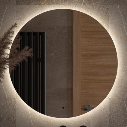 Зеркало круглое Defesto Opti DF 2844R 70 с LED-подсветкой, 4500К, инфракрасный выключатель