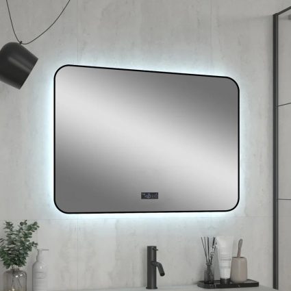 Зеркало Reflection Shadow RF5733SH 80 с подсветкой, с часами