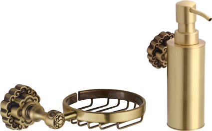 Набор Мыльница Bronze de Luxe K25202 + Дозатор K25027 бронза, подвесная