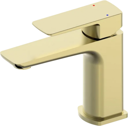 Смеситель для раковины Wonzon & Woghand WW-88139003-BG брашированное золото однорычажный, длина излива 12.3 см