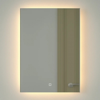 Зеркало Defesto Glow DF 2514S 50х70 с LED-подсветкой, 3000 K, сенсорный выключатель