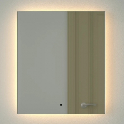 Зеркало Defesto Glow DF 2516R 60х70 с LED-подсветкой, 3000 K, инфракрасный выключатель