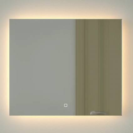 Зеркало Defesto Glow DF 2516SH 70х60 с LED-подсветкой, 3000 K, сенсорный выключатель