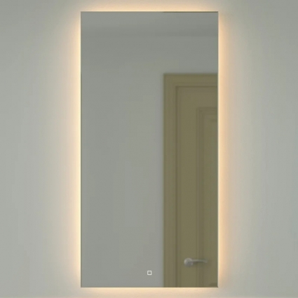 Зеркало Defesto Glow DF 2518S 60х120 с LED-подсветкой, 3000 K, сенсорный выключатель
