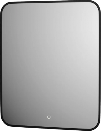 Зеркало Defesto Aura DF 2976S 60x70, с теплой подсветкой, сенсорный выключатель, черное
