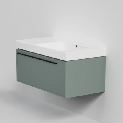 Тумба с раковиной La Fenice Elba 90, подвесная, grigio, раковина Cubo 90 R, матовая, с ящиками