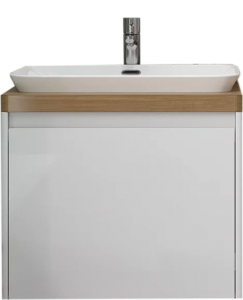 Тумба под раковину Velvex Klaufs 56*60.1Y белая, подвесная, матовая, с ящиками