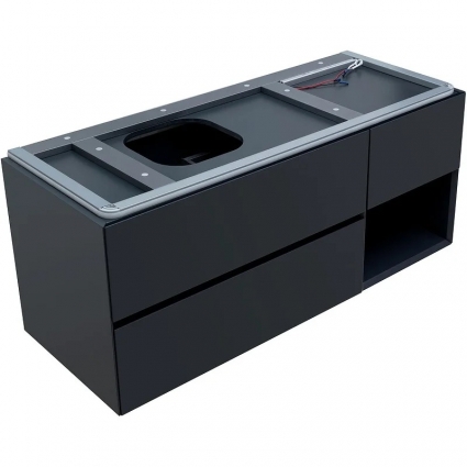 Тумба под раковину Allen Brau Infinity 120 L подвесная, антрацит матовый, с доводчиками