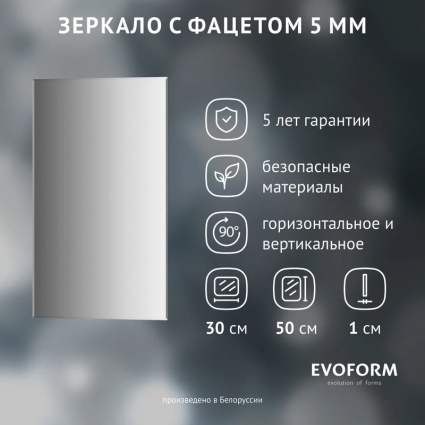 Зеркало Evoform Standard BY 0204 30х50 с фацетом