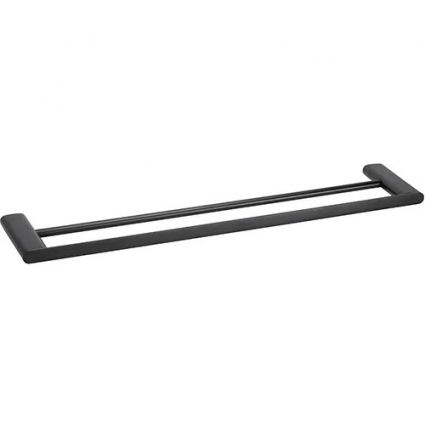 Полотенцедержатель Bemeta Organic Black 167104050 двойной, черный матовый, подвесной