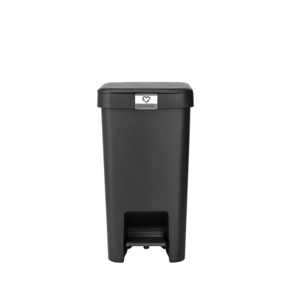 Мусорное ведро Brabantia StepUp 800306, 16 л, темно-серое, напольное