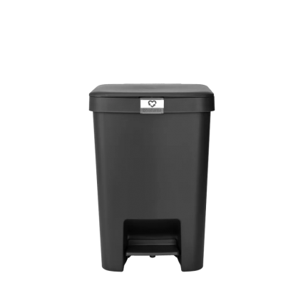 Мусорное ведро Brabantia StepUp 800269, 25 л, темно-серое, напольное