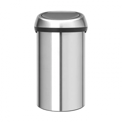 Мусорное ведро Brabantia Touch Bin 107962, 60 л, стальной матовый, напольное