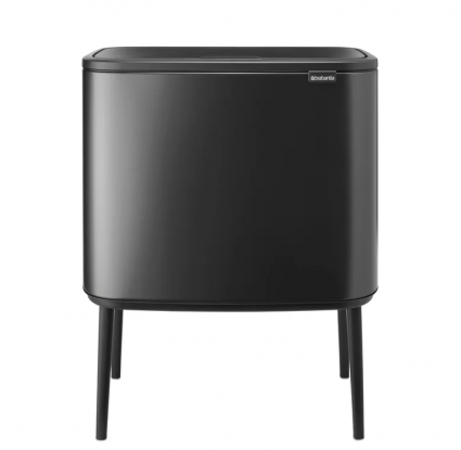 Мусорное ведро Brabantia Bo TOUCH BIN, 11 + 11 + 11 л, темно-серое, напольное