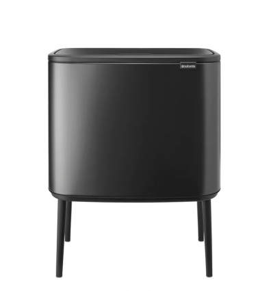 Мусорное ведро Brabantia Bo TOUCH BIN, 23 + 11 л, темно-серое, напольное