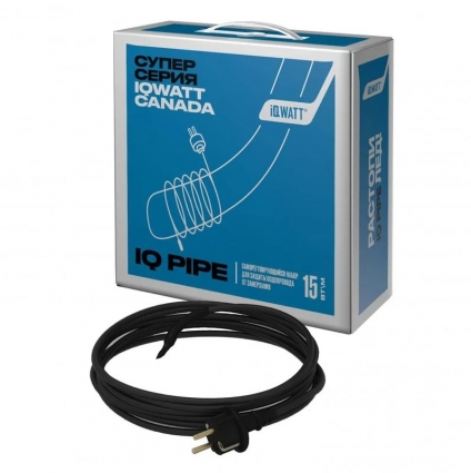 Греющий кабель IQ Watt IQ PIPE, 28 м, 15 Вт, двужильный