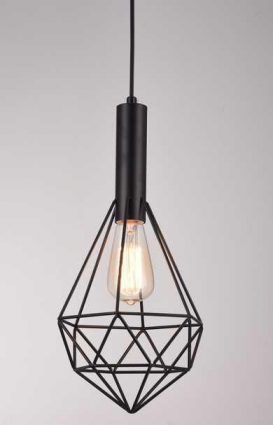 Светильник подвесной Alfa Light F3524-36 Black E27*1 в стиле модерн, цвет черный