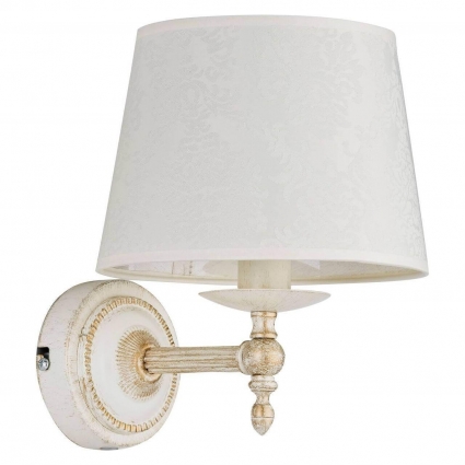 Бра Adilux Roksana White 18530 в стиле прованс, цвет белый, мощность 40 Вт