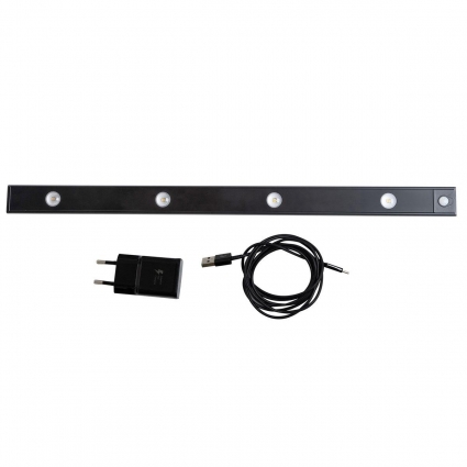 Мебельный светодиодный светильник Uniel ULI-F50-5W/4000K Sensor IP40 Black UL-00011957 в современном стиле, цвет черный