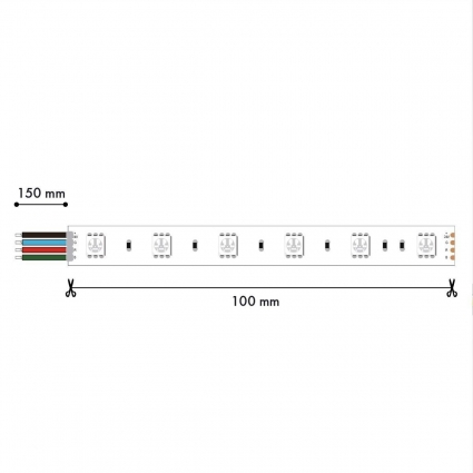 Светодиодная лента Favourite 12W/m 60LED/m 5050SMD RGB 5M 2001-71220 цвет белый