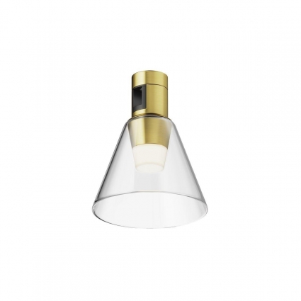 Трековый светодиодный светильник Maytoni Flarity Bianca TR147-1-3W4K-BS в современном стиле, цвет латунь