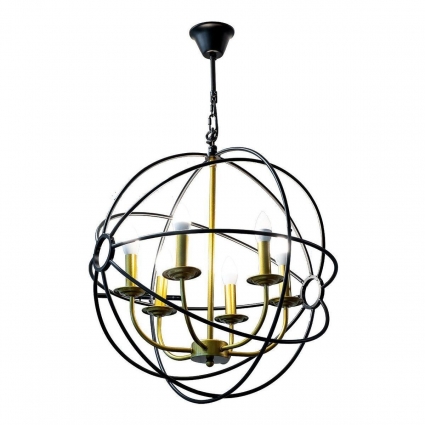 Подвесная люстра Garda Decor Сфера 91GH-2020-6 в стиле модерн, цвет черный