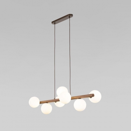 Подвесная люстра TK Lighting 10272 Estera Wood цвет белый, мощность 56 Вт