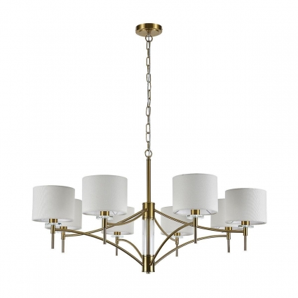 Подвесная люстра Indigo Boheme 13031/8P Brass V000526 в стиле модерн, цвет белый