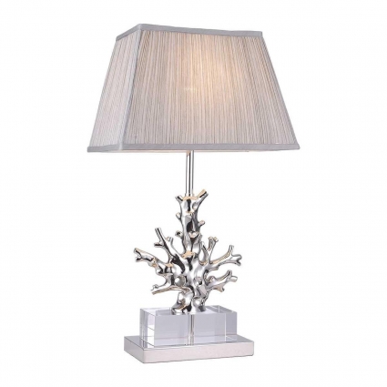 Настольная лампа Garda Decor Silver Coral K2BT-1004 в стиле модерн, цвет серый