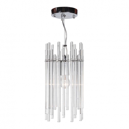 Подвесной светильник Garda Decor K2KR1137P-1S в современном стиле, цвет хром