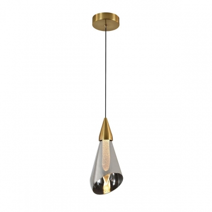 Подвесной светодиодный светильник Indigo Riflesso 11049/1P Gold V000108L в стиле арт-деко, цвет серый