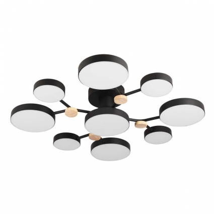 Потолочный светильник LED4U L3201-780 BK в стиле модерн, мощность 74 Вт