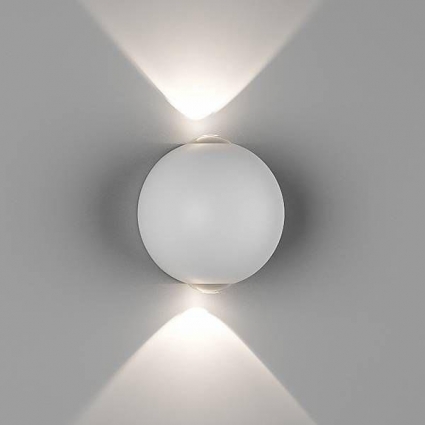 Настенный светодиодный светильник DesignLed GW Sfera-DBL GW-A161-2-6-WH-WW 003202 в современном стиле, цвет белый