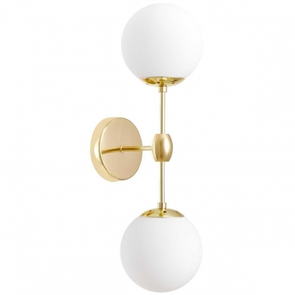 Lumina Deco Бра Lumina Deco Zodiak LDW 6001-2 GD+WT в современном стиле, мощность 80 Вт
