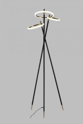 Торшер Alfa Light F3924-60 black+gol d 44W 60*H170 в стиле модерн